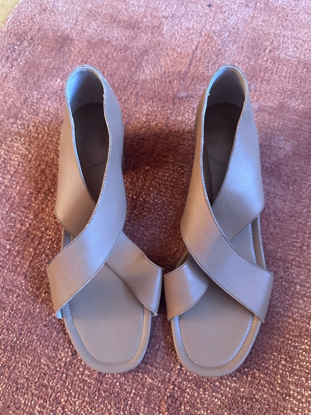 Maryam Nassir Zadeh Cross-Strap Sandals in Taupe